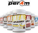 Per4m MRP Diet Meal Replacement 25g Protein Powder | Complete Nutrition Shake + 27 Vitamins | Metabolism Support, Immunity Boost & Muscle Growth (Chocolate Brownie Batter, 900g)
