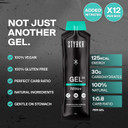 GEL30 Caffeine+ Energy Gels with Caffeine by Styrkr - 30g of Carbs - Pack of 12 Running & Cycling Gels with 150mg of Caffeine - for Endurance Athletes - Dual-Carb Formula - GEL30 Caffeine+ 12x Pack