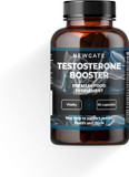 Testosterone Booster 90 Capsules for Men - with Garlic Extract 1000mg - High Strength Prime Supplement - Made in The UK  Halal