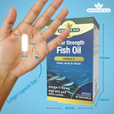 Natures Aid Fish Oil 1000mg  High Strength Omega-3 Supplement with DHA & EPA  Supports Heart, Brain Vision, Immune & Joint Health Non-GMO  High Strength Natural Fish Oil  120 Softgel Capsules