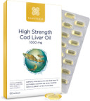 Healthspan Cod Liver Oil 1,000mg | Rich in Omega 3 Fatty Acids DHA & EPA | Brain, Eyes & Heart Health | Vitamin A & D3 | Vision, Bones, Teeth & Immune | Sustainably Sourced (120 Capsules)