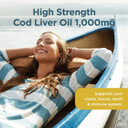 Healthspan Cod Liver Oil 1,000mg | Rich in Omega 3 Fatty Acids DHA & EPA | Brain, Eyes & Heart Health | Vitamin A & D3 | Vision, Bones, Teeth & Immune | Sustainably Sourced (120 Capsules)