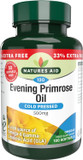 Natures Aid Evening Primrose Oil 1000mg  Cold Pressed Omega-6 GLA  Supports Hormonal Balance, Skin Health & Anti-Inflammatory Function  Non-GMO, Gluten-Free  180 Softgels