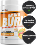 Per4m Amino Burn Powder | L-Carnitine, Cayenne, Green Tea, Pine Bark Extract & Caffeine | Increases Allertness & Attention | Suitable for Vegans | Sugar Free (240g, Mango Orange)