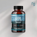 Cod Liver Oil 90 Softgels 1000mg | High Strength Nutritional Supplement for Men & Women | Vitamin A 800µg - Vitamin D 5µg | Heart & Immunity Support | GMO Free