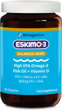 Eskimo Balanced Mind by Metagenics - High EPA Omega-3 Fish Oil + Vitamin D - Mood Support - 50 Capsules