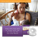 Milkies Milk-Saver On-The-Go, Breast Milk Collecting Shells And Nipple Shield, Discreet And Silicone-Free Catcher For Breastmilk, Collector Cups For Nursing & Breastfeeding, Holds More Than 1Oz