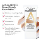 Almay Anti-Aging Foundation, Smart Shade Face Makeup With Hyaluronic Acid, Niacinamide, Vitamin C & E, Hypoallergenic-Fragrance Free, 600 Tan, 1 Fl Oz (Pack Of 1)