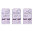 The Grandpa Soap Company Witch Hazel Bar Soap - Tones And Rejuvenates Skin, With Witch Hazel And Lavender, Provides A Relaxing Effect, Vegan, For Face And Body, 4.25 Oz, 3 Pack