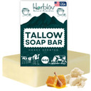 Beef Tallow Soap Bar  All Natural Grass Fed Tallow Soap Unscented  Moisturizing Face & Body Wash Great For Eczema, Dry, Itchy, Sensitive Skin  Handcrafted Bath Soap For Adults, Kids, Made In Usa