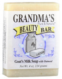 Grandma'S Beauty Soap Bar - 4.0 Oz Lavender Face & Body Wash With Moisturizing Goat'S Milk & Soothing Oatmeal - 61127