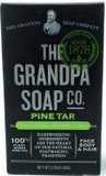 Grandpas Wonder Pine Lathers White Tar Bath Bar Soap - 3.25 Oz