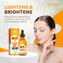 Turmeric Oil  Dark Spot Facial Serum For Face & Body  Natural Skin Brightening Serum & Hyperpigmentation Treatment  Turmeric Glow Serum Cleanses, Fights Acne, Evens Tone, Scars  For All Skin Types