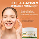 Beef Tallow Moisturizer, Tallow And Honey Balm For Skin, Grass Fed Beef With Whipped Tallow Balm, Organic Raw Honey And Beeswax, Moisturizing Cream For Body Skin Care (60Ml/2.1Fl.Oz)