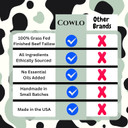 Beef Tallow For Skin, Frankincense - 100% Grass Fed Tallow Moisturizer For Face, Organic Body Butter, Rosacea, Eczema, Babies (Herb-Infused/Unscented) 2 Oz