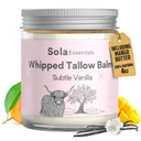 Grass Fed Whipped Beef Tallow For Skin - Whipped Tallow Balm With Mango Butter And Olive Oil - Natural Moisturizer, Suitable For All Skin Types, Smooth Texture, 4 Oz Jar, Made In Usa, Subtle Vanilla