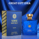 Novoglow Verse Deep Blue, Eau De Parfum Spray Perfume, Fragrance For Men- Daywear, Casual Daily Cologne 3.4 Oz Bottle- Ideal Edp Beauty Gift For Birthday, Anniversary