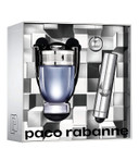 Paco Rabanne Invictus For Men 2 Piece Gift Set (3.4 Ounce Eau De Toilette Spray + 10Ml Travel Spray)
