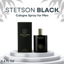 Stetson Black Cologne For Men Spray 3.4 Ounces