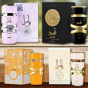Lattafa For Unisex 4 Piece Eau De Parfum Gift Set (Yara For Women + Yara Moi For Women + Yara Tous For Women + Asad For Men) 3.4 Ounce/100 Ml Each