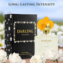 Darling For Women Eau De Parfum- Floral & Woody Fragrance - Top Notes Of Gardenia, Violet Petals & Jasmine - Powdery Soft Dry Down Of White Woods, Vanilla & Musk As Base - Elegant 100Ml Bottle