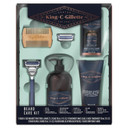 King C. Gillette Grooming Kit, 1 Razor With 2 Blade Refills,1 Oz Beard Oil, 11 Oz Beard Wash, 5 Oz Shave Gel, 1 Comb