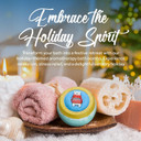 Pursonic Bath Bombs Gift Set - 4 Pcs Essential Oils Bath Bombs For Women - Spa Fizzies, Relaxation Christmas Gifts For Women (Berry Bliss, Holiday Cheer, Peppermint, Winter Wonderland)