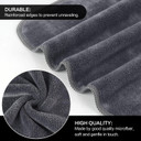 Sinland Microfiber Facial Cloths Fast Drying Washcloth 12Inch X 12Inch (2Pack, Cream)