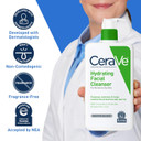 Cerave Hydrating Facial Cleanser, Moisturizing Face Wash For Dry Skin, Hyaluronic Acid + Ceramides + Glycerin, Hydrating Cleanser For Normal To Dry Skin, National Eczema Association Certified