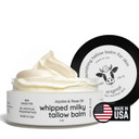 Whipped Milky Beef Tallow For Skin & Face | Made In Usa | 100% Grass-Fed With All-Natural Organic Oils, Dewy Finish Beef Tallow Balm Moisturizer - For Normal To Oily Skin, Tangerine 2Oz