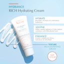 Avène Hydrance Rich Hydrating Cream, Daily Face Moisturizer, Soothes Feelings Of Skin Tightness & Discomfort Associated With Dryness, Dry Skin Moisturizer, Non-Comedogenic, 1.3 Oz