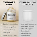 100% Grass-Fed Beef Tallow For Skin  Whipped Tallow Honey Balm, Pure & Organic Moisturizer For Face & Body With Manuka Honey, Jojoba & Calendula  Deep Hydration & Soothing (4 Oz, Unscented)