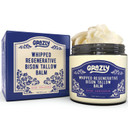 Whipped Bison Tallow Balm W/Manuka Honey, Jojoba, Rose Geranium Oil - Grass-Fed & Finished Organic Tallow Face Moisturizer - Face & Body Cream For Acne-Prone Skin - Nourishing Skincare (1 Jar)