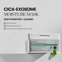 Vt Cosmetics Cica-Exosome Moisture Mask 20 Sheets, Centella Asiatica & Hyaluronic Acid With Exosomes For Deep Hydration & Calming, Biodegradable Vegan Sheets, Korean Face Mask