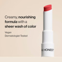 Honest Beauty Moisturizing Vegan Tinted Lip Balm | Antioxidant-Rich Acai Extracts + Avocado Oil | Paraben Free + Cruelty Free | Summer Melon
