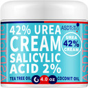 Urea Cream 42% - Premium Urea Foot Cream - With 2% Salicylic Acid, Tea Tree Oil, Shea Butter, Aloe Vera - For Feet, Hands, Heels, Elbows, Knees And More - 4 Oz Urea Cream 42% - Premium Urea Foot Cream - With 2% Salicylic Acid, Tea Tree Oil, Shea Butter, Aloe Vera - For Feet, Hands, Heels, Elbows, Knees And More - 4 Oz