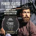 Hairgum Beard Styling Wax And Hair Pomade - Mens Classic Organic Hair Wax - Natural Hair Styling Wax With Easy Style - Firm Hold Hair Pomade For All Hair Type - High Shine Hair Wax Lasts All Day Long