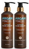 Argan Magic Nourishing Hair Cream - Hydrates, Conditions, And Eliminates Frizz For All Hair Types | Seals In Shine | Made In Usa, Paraben Free, Cruelty Free (8.5 Oz)