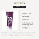 Salerm - Hair Styling Gel - Pro Line Wet Gel + 02-200 Ml - Medium Hold - Wet Effect - With Caffeine And Fixative Resins - Leaves No Residue - Antioxidant And Energizing Effect - Quick Drying