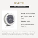 Salerm - Men'S Hair Wax - Homme Barber Line - 100 Ml - Matte Styling Cream - For Fine Or Medium Hair - Elastic Hold - Adds Softness And Volume