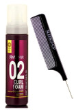 Salerm Cosmetics 02 Curl Foam, Medium Hold Hair Mousse, Kera-3 System (W/Sleek Comb) Curling Whip Volume Volumizing (6.8 Oz / 200 Ml) Salerm Cosmetics 02 Curl Foam, Medium Hold Hair Mousse, Kera-3 System (W/Sleek Comb) Curling Whip Volume Volumizing (6.8 Oz / 200 Ml)