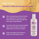 Aphogee Keratin 2 Minute Reconstructor, 8 Fl Oz  Deep Conditioner For Damaged Hair, Restores Strength & Elasticity, Repairs Chemical & Heat Damage, Ideal For Color-Treated Hair