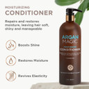 Argan Magic Moisturizing Conditioner - Detangle, Hydrate, And Repair Dry And Chemically-Damaged Hair Types | Nutrient-Rich | Made In The Usa, Paraben Free, Cruelty Free (32 Oz / 2 Pack)