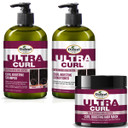 Difeel Ultra Curl 3-Pc Curl Enhancing Hair Care Set : Ultra Curl Shampoo 12 Oz, Conditioner 12 Oz & Hair Mask 12 Oz Set