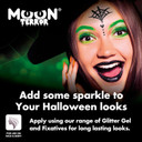 Halloween Glitter Shakers By Moon Terror - Midnight Black - Sfx Make Up, Festival Glitter For Face Body Hair, Special Effects Make Up - 0.17G