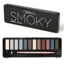 Beauty Creations Eyeshadow Collection Palette In 12 Matte Shimmer Shades With Double Ended Brush And Mirror - Smoky