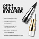 Kyda 2 Colors Gel Eyeliner, Smooth Cream Eyeliner, Natural Matte Black Tinted Eyeliner Cream, Crayon Eyeliner Stick, Multiuse Stick For Liner And Eyeshadow