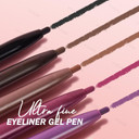 Kyda 2 Pcs Black Gel Eyeliner Pencil, Lasting Matte Gel Eye Liner, Colorful Crayon Eyeliner Pencil, Smooth Creamy Retractable Eye Liner, Ultra-Pigmented, Waterproof Smudge-Proof