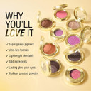 Kyda Single Glitter Eyeshadow - Sparkling Pink Purple, Pastel Purple Shimmer Pressed Powder, High Pigment Compact, Lightweight Blendable