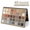 Ucanbe Nude Eyeshadow Makeup Palette, 40 Color Matte Shimmer Glitter Eye Shadow, Neutral Black Dark Grey Smoky Make Up Pallet Highly Pigmented Long Lasting Waterproof